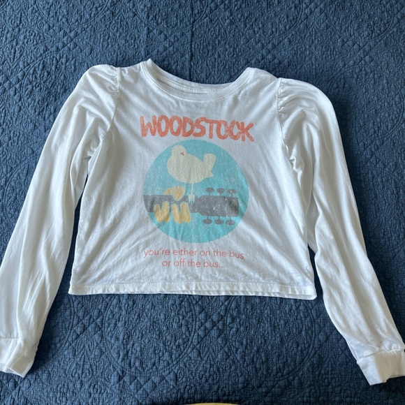 Recycled Karma Puffsleeve Woodstock Top - Picture 2 of 3